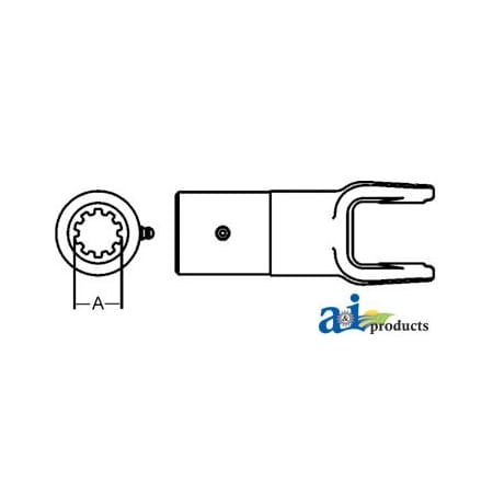 A & I Products Spline Slip Sleeve Yoke 2.5" x6.6" x2.3" A-D108810S